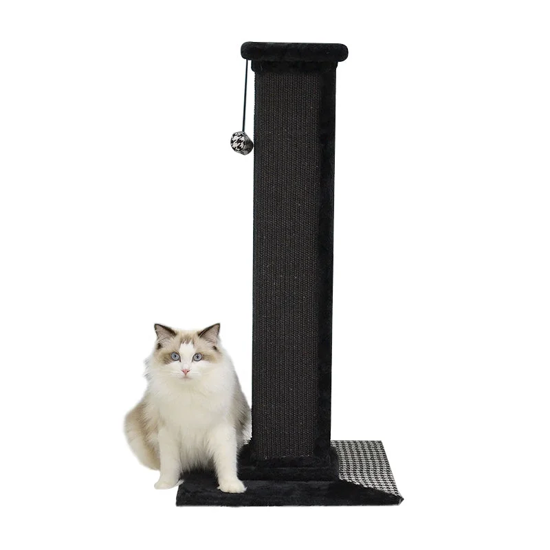 Durable hamster play pipe-33 inches thick cat scratching post with toy