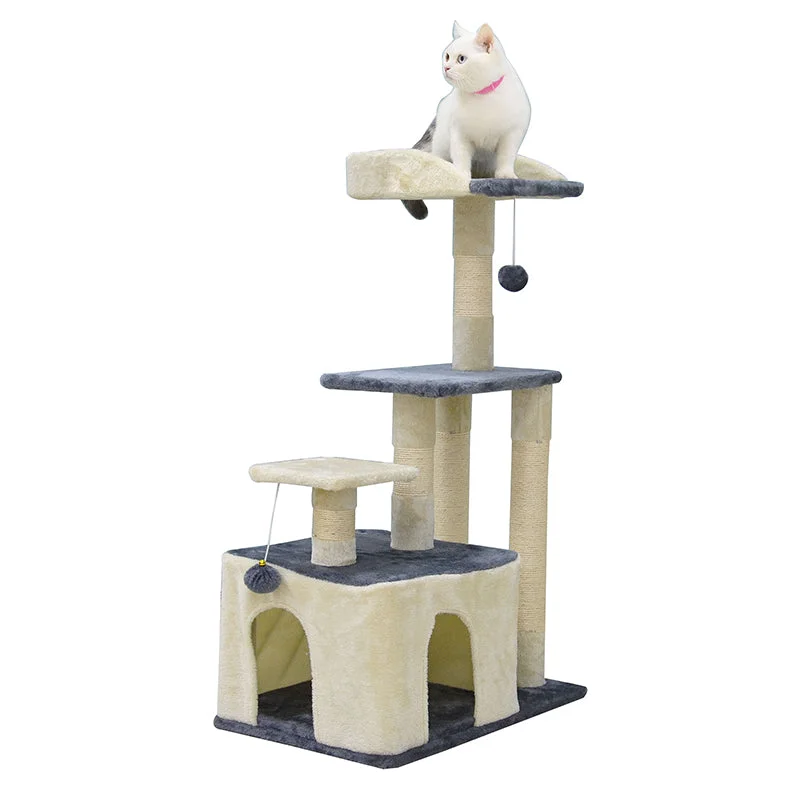 Bouncing rubber pet ring-40 inches 4 layers cat tree