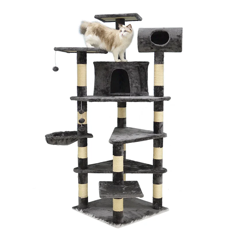 Collapsible pet water jug-66 inches explorer cat tree