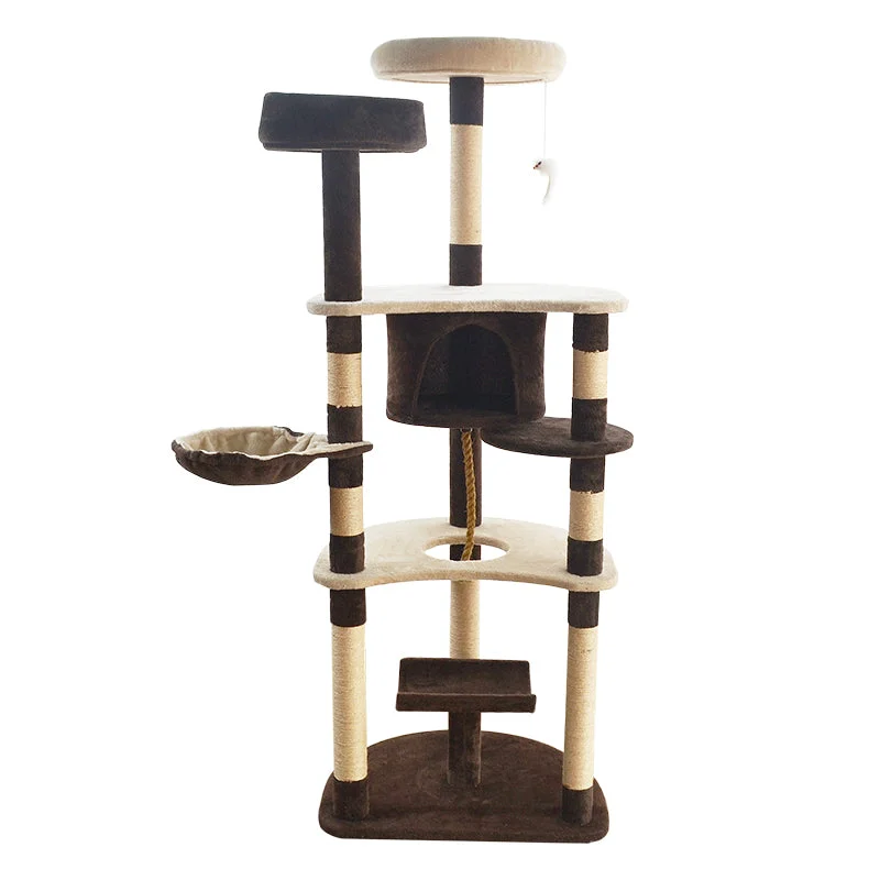 Insulated pet water jug-67-inch large cat tree/activity center