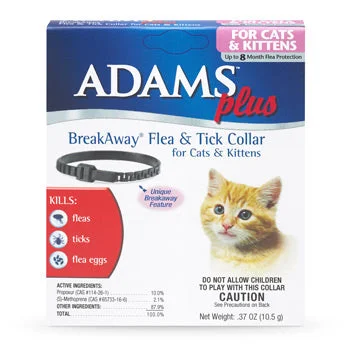 Quick-release cat collar-Adams™ Flea & Tick Collar for Cats & Kittens (White)