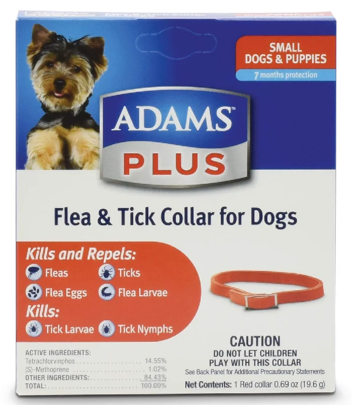 Insulated dog winter coat-Adams Plus Flea & Tick Collar for Dogs