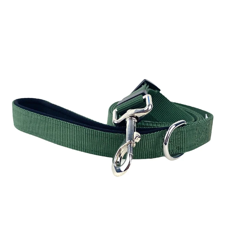 Biodegradable pet poop bags-Adjustable Leash - Forest Green