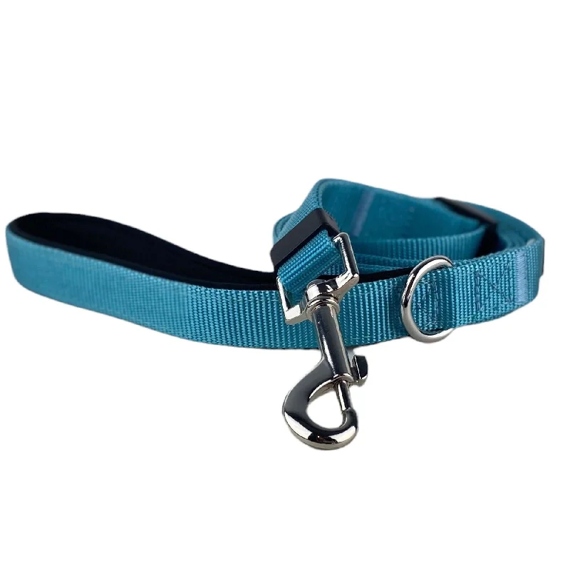 Smart pet food dispenser-Adjustable Leash - Teal Blue