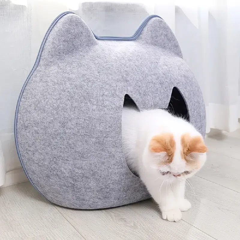 Gel-filled pet cooling pad-Adorable Cat Shape All Season Pet House