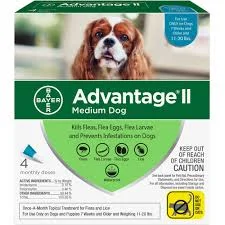 Fleece-lined cat bed-Bayer Advantage II Medium Dog