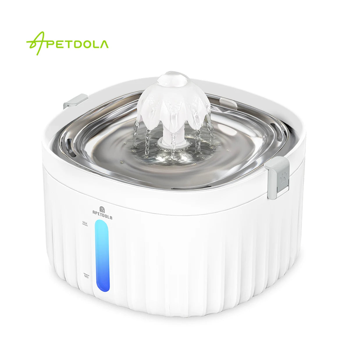 Lavender pet odor spray-APETDOLA Cat Water Fountain Automatic Pet Water Dispenser for Cats Dogs with Stainless Steel Tray