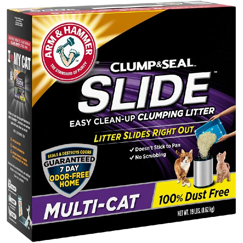 Odor-locking pet trash bin-Arm & Hammer Slide Multi-Cat Easy Clean-Up Cat Litter