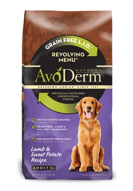 Glow-in-dark pet collar-Avoderm Revolving Menu Grain Free Lamb and Sweet Potato Recipe Adult Dry Dog Food