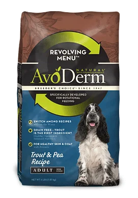 Reusable puppy pee pads-Avoderm Revolving Menu Grain Free Trout and Pea Recipe Adult Dry Dog Food