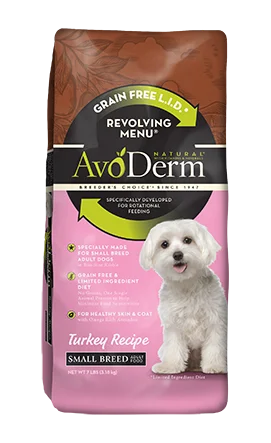 Grain-free pet dental sticks-Avoderm Revolving Menu Small Breed LID Grain Free Turkey Recipe Adult Dry Dog Food