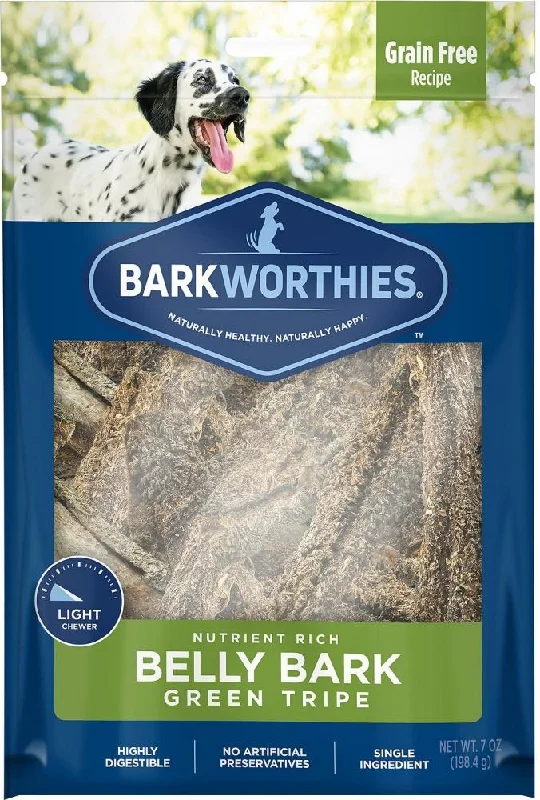 Foldable pet obstacle course-Barkworthies Green Tripe Sticks Dog Treats (7-oz)