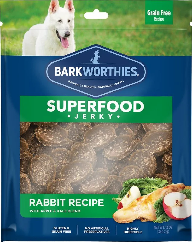 Insulated dog water dish-Barkworthies Rabbit with Apple & Kale Jerky Dog Treats