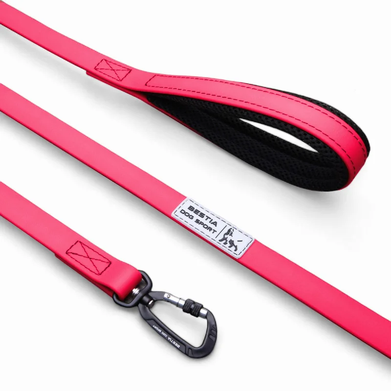 Stone-textured reptile dish-BESTIA DOG SPORT TACTICAL LEASH NEON PINK