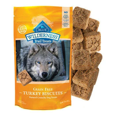 Rubber puppy chew stick-Blue Buffalo Wilderness Trail Treats Turkey Biscuits 10 oz