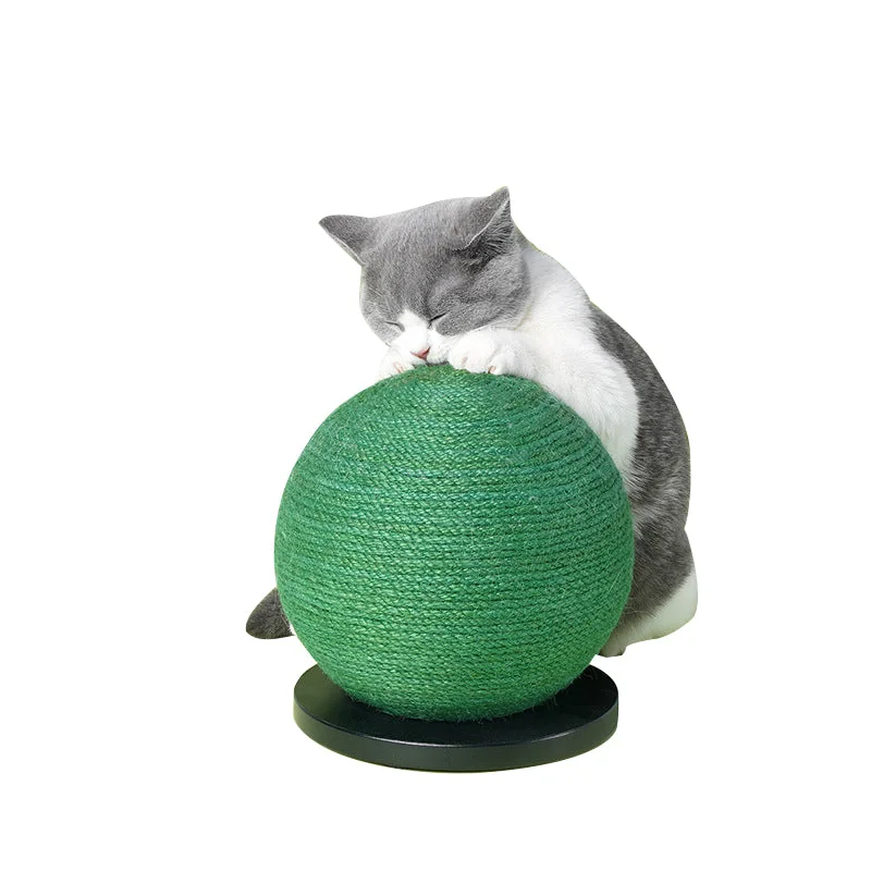 Reinforced pet yard fence-Cactus cat scratching ball