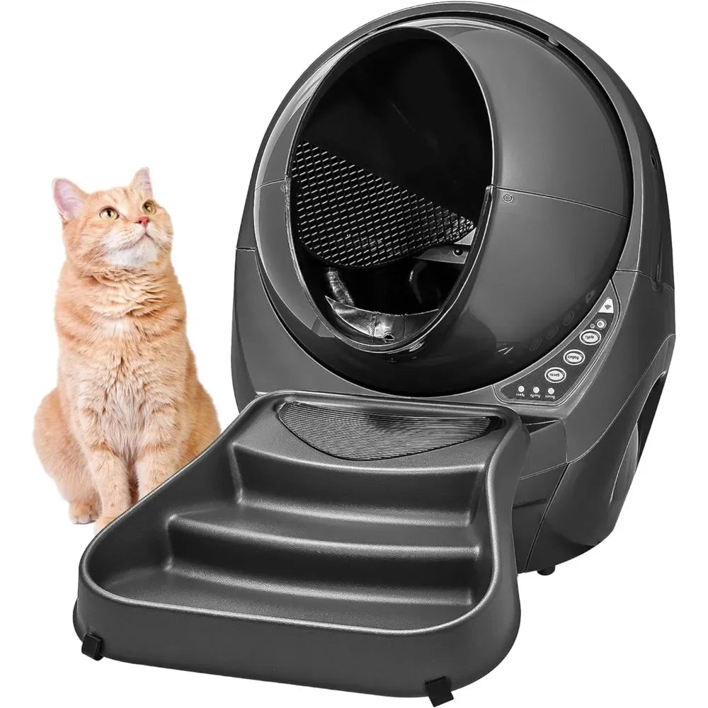 Weather-resistant pet canopy-Cat Bedpans, Automatic, Self-Cleaning Cat Litter Box