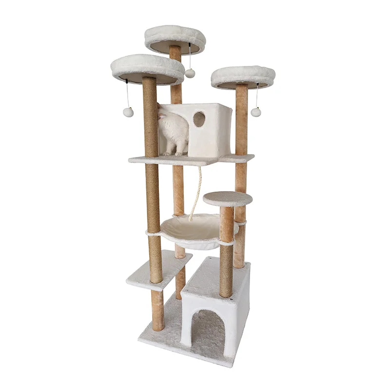 Odor-sealing pet bin-Cat climbing cat nest Villa Cat tree large cat toy cat scratching post