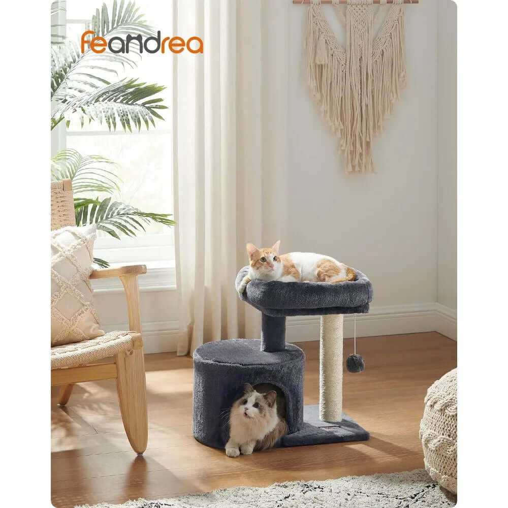 Crinkle catnip play toy-Cat Tree, Cat Tower with Sisal-Covered Scratching Post