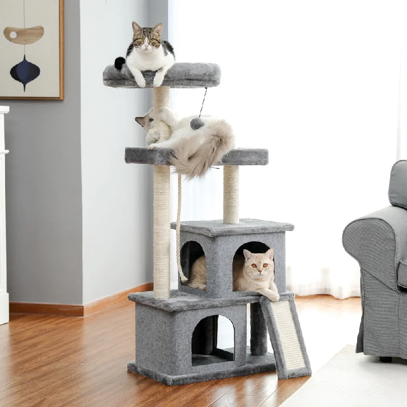 Recycled pet food spoon-Cat Tree Entertainment Tower with Stairs