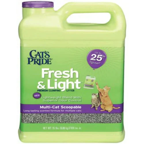 Battery-powered pet fan-Cat's Pride® 47215 Multi Cat Fragrance Free Scoopable Cat Litter, 15 Lbs