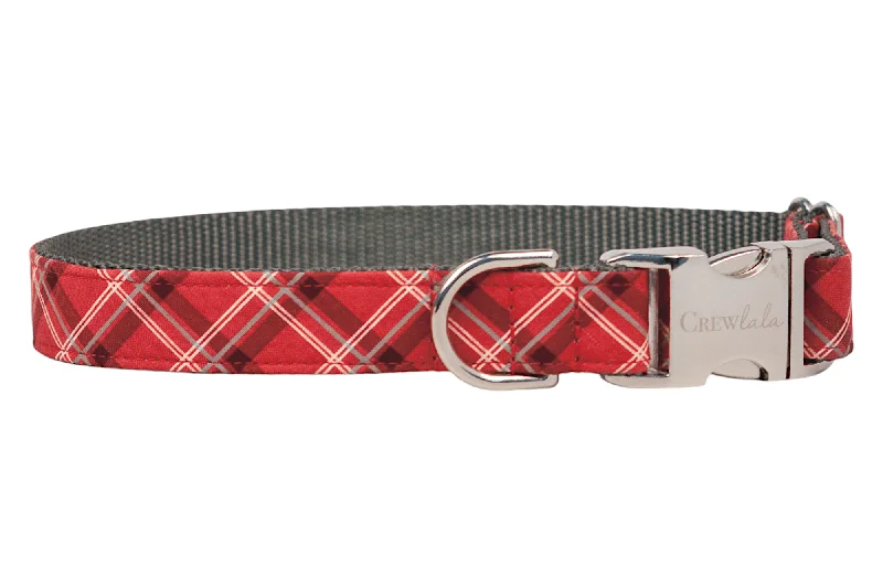 Rolling dog treat ball-Charlies Plaid Dog Collar