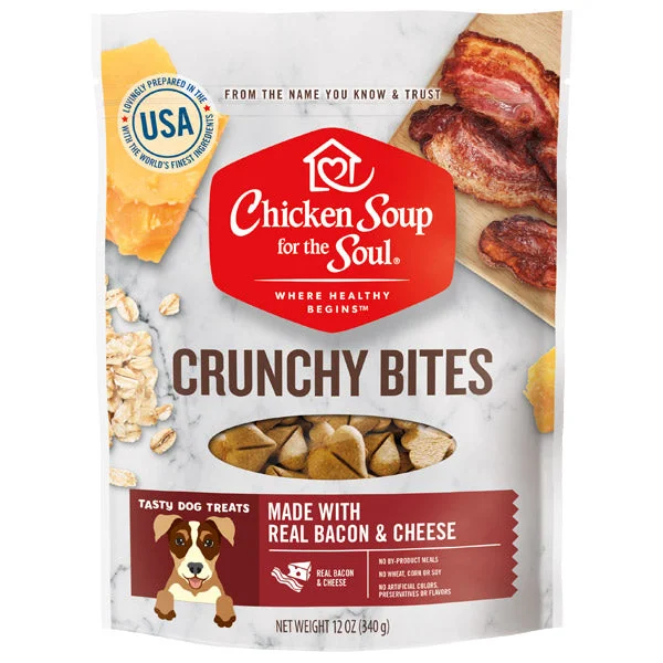 Wall-mounted cat perch-Chicken Soup For The Soul Bacon & Cheese Crunchy Bites Dog Treats