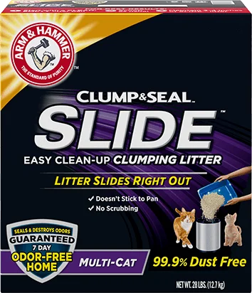 Foldable pet obstacle course-Church & Dwight Arm & Hammer™ SLIDE™ Easy Clean-Up Clumping Litter Multi-Cat (14 lb)