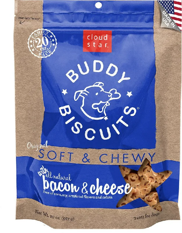 Odor-free pet room mist-Cloud Star Original Soft and Chewy Buddy Biscuit 20-Ounce Bacon and Cheese