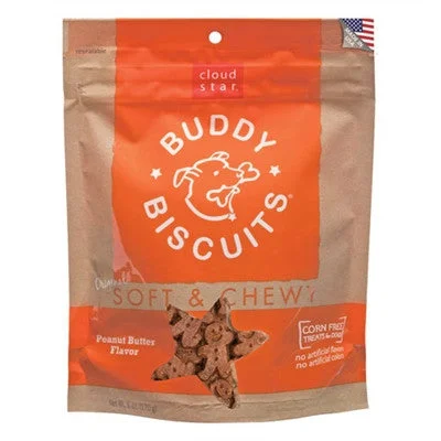 Velvet cat nap pillow-Cloud Star Soft & Chewy Buddy Biscuits Peanut Butter 6oz