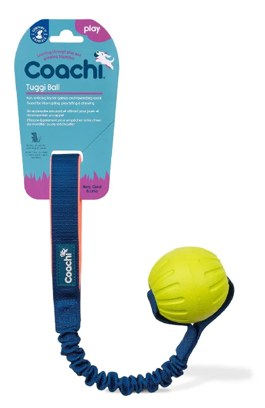 Secure pet door lock-Coachi Tuggi Ball Navy, Coral & Lime