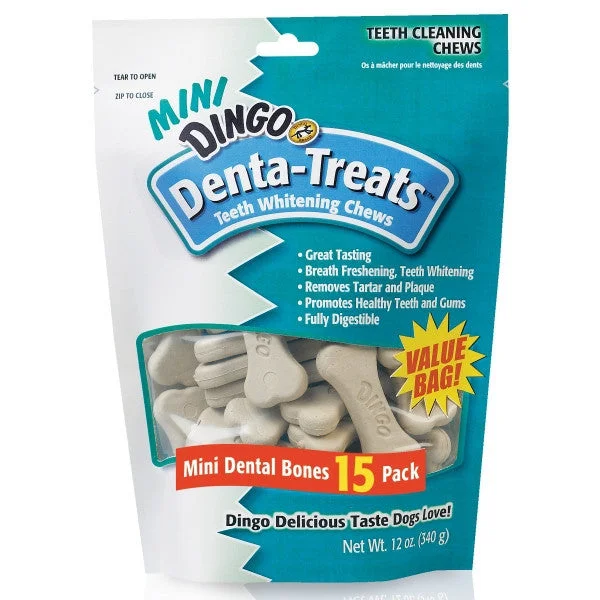 Portable dog agility jump-Dingo Mini 15 Pack Denta Treats Teeth Whitening Chews