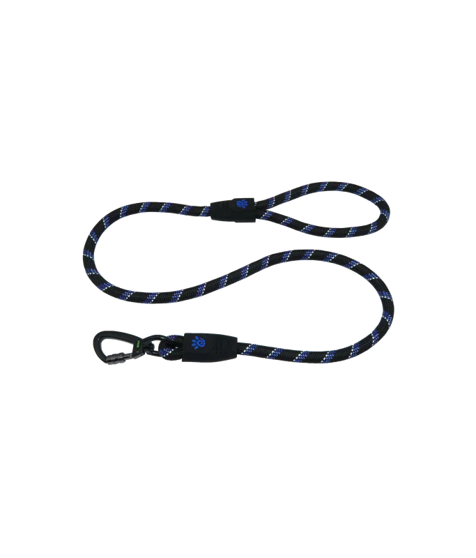 Recycled dog waste bags-Doco 5ft Reflective Rope Leash With Click And Lock Snap