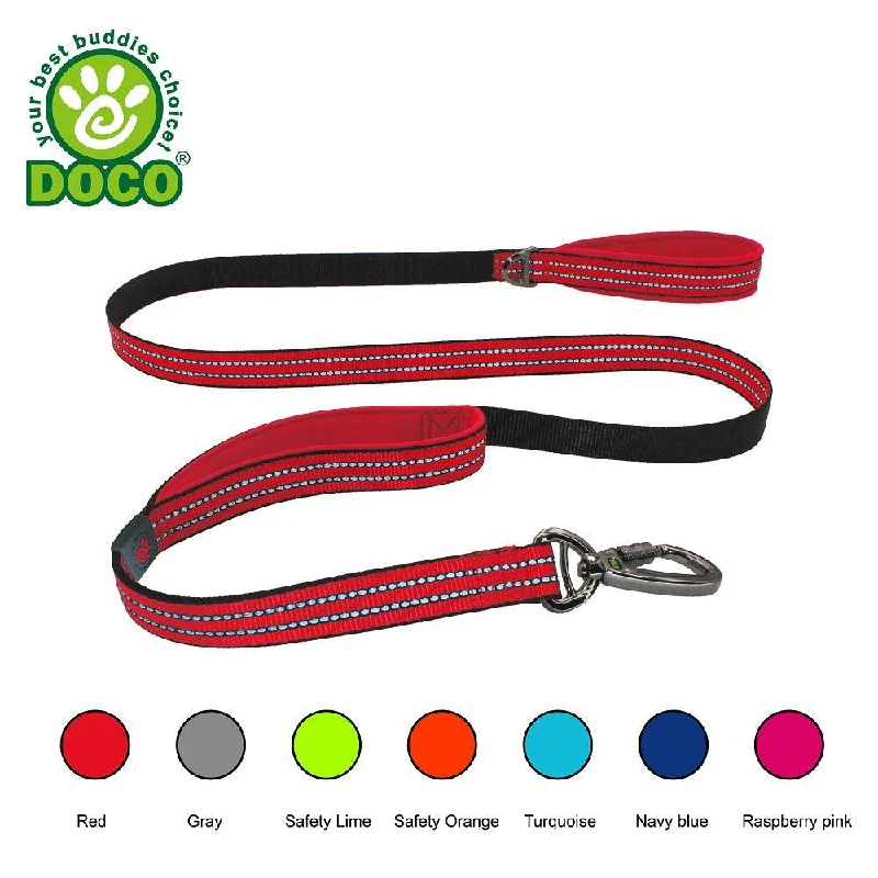 Dual-level pet feeder-DOCO® VARIO Double Handle Walking/Traffic Nylon Dog Leash