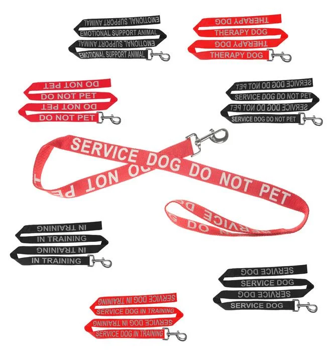 Tug-of-war dog rope-Dogline Reflective Nylon Service Dog Leash