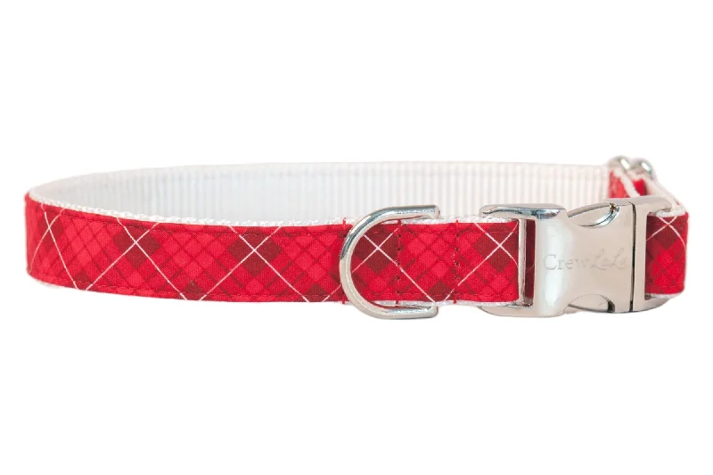 Herbal cat grooming pads-Edward's Plaid Dog Collar