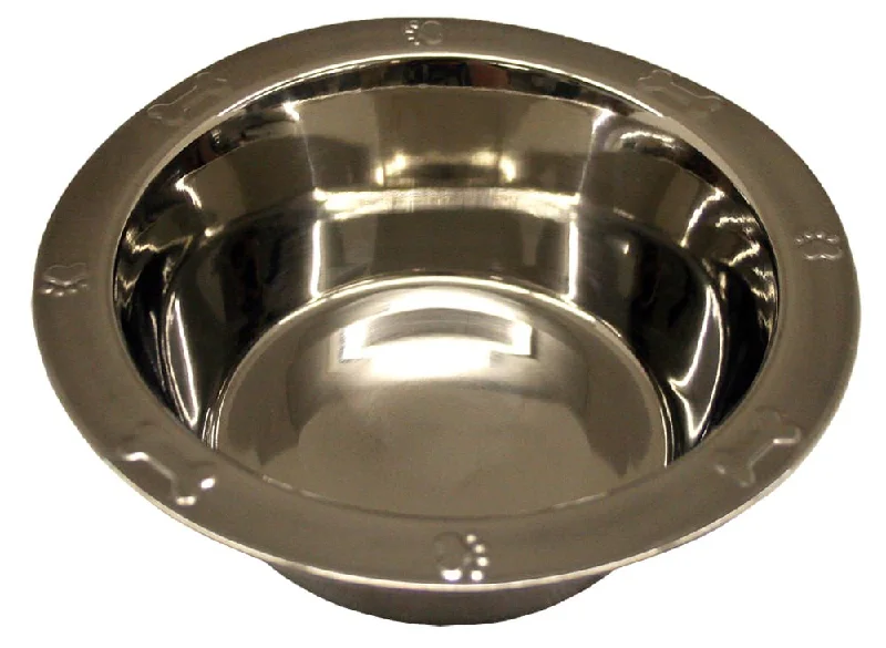 Rainproof cat nap pod-Embossed Regular Stainless Steel Bowl, 1 qt