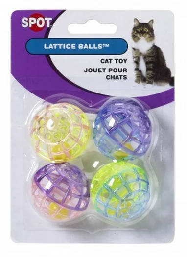 Curved pet claw clipper-Ethical Pet SPOT Lattice Ball with Bell Cat Toy