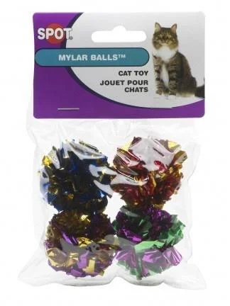 Pet-friendly air mist-Ethical Pet SPOT Mylar Balls Cat Toy (4-Pack)