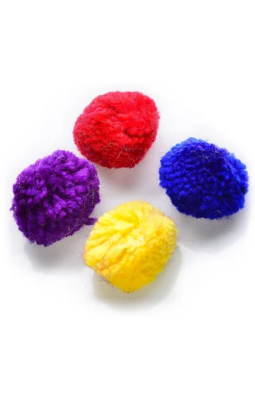 Tough catnip chew toy-Ethical Pet Wool Pom Poms with Catnip Cat Toy