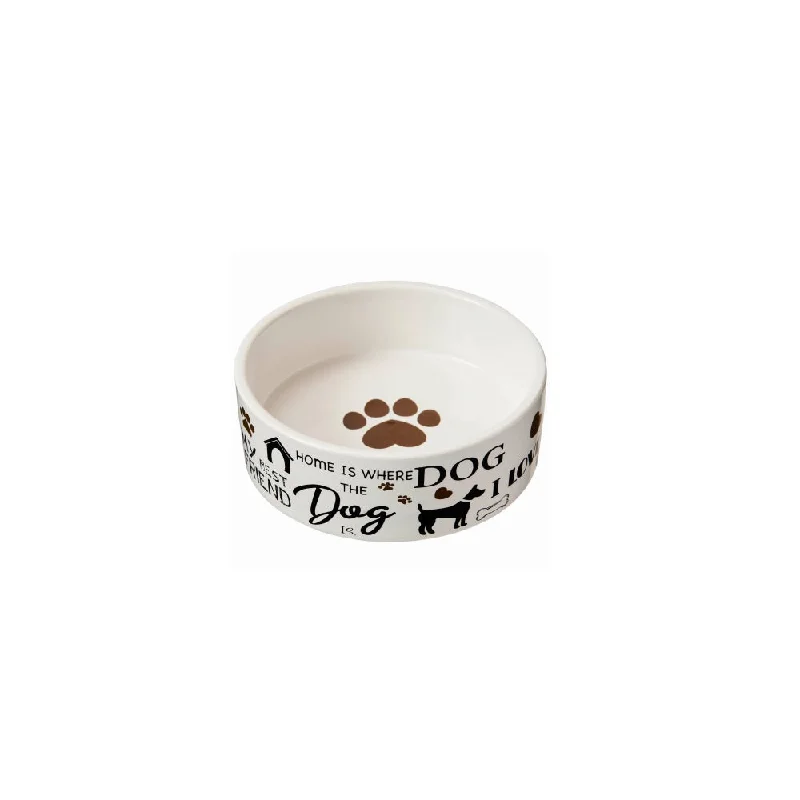 Rolling dog treat ball-Ethical Products 54697 I Love Dogs Ceramic Dish, 5 Inch