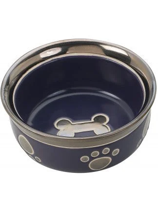 USB-charged pet cooler-Ethical Products RITZ COPPER RIM, 5″ DOG DISH, PURPLE