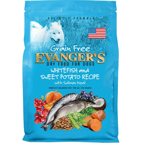 Solar-powered pet tracker-Evanger's Grain Free Whitefish & Sweet Potato Recipe With Salmon Meal For Dogs Dry Food