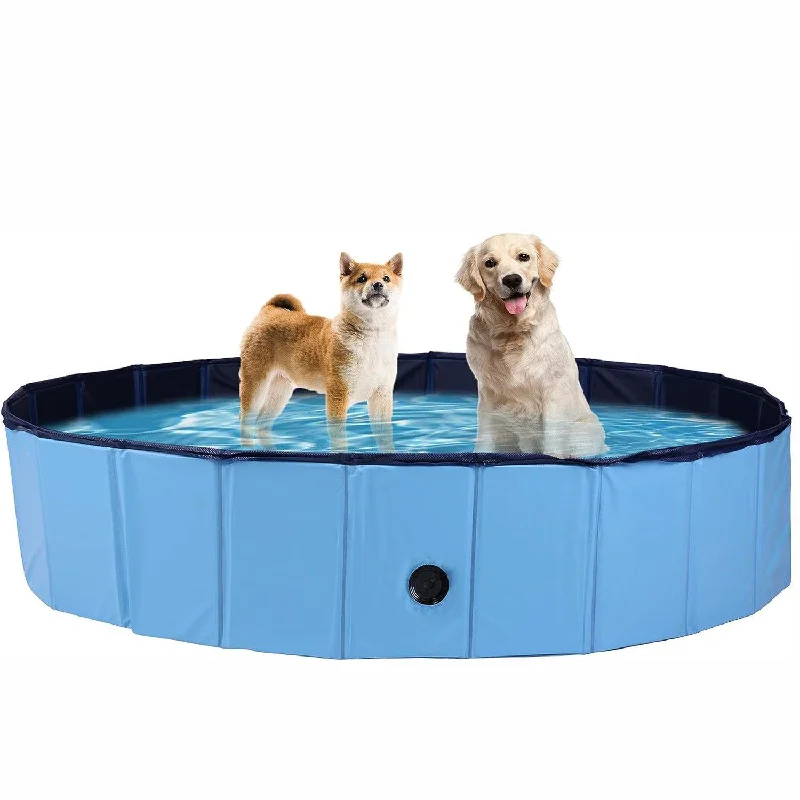 Quilted pet car cover-Foldable Dog Pet Swimming Pool Slip-Resistant PVC Kiddie Pool Collapsible Bathing Tub