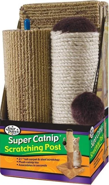 Absorbent pet training pad-Four Paws Super Catnip Carpet & Sisal Scratching Post (21")