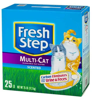 Non-slip pet car ramp-Fresh Step 30468 Multi-Cat Litter, 25 lb