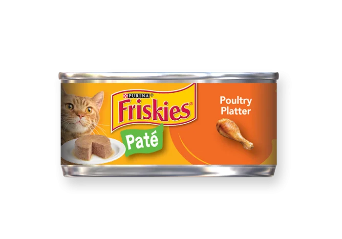 Antibacterial pet dish soap-Friskies Pate Poultry Platter Canned Cat Food