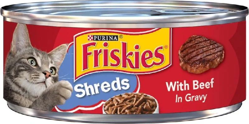 Soft-sided cat cave-Friskies Shredded Beef Canned Cat Food