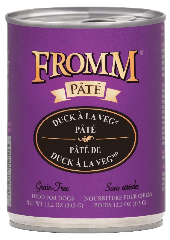 Locking pet food jar-Fromm Grain-Free Duck À La Veg® Pâté Dog Food (12.2 oz, Single Can)