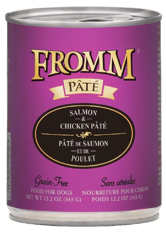 Dancing cat feather wand-Fromm Grain-Free Salmon & Chicken Pâté Dog Food (12.2 oz)